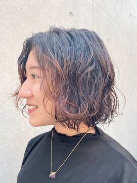 レジュアル(RESSUAL) 切りっぱなしボブエアリーロング美髪ピンクブラウン