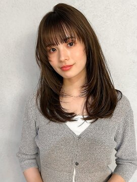 カナン 銀座(CANAAN) レイヤーカット　オリーブベージュ　エアリーロング