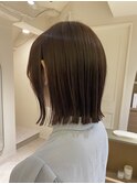 【RYOSUKE】切りっぱなしボブ_外はねボブ_ブラウンカラー