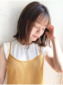 イヤリングカラー　ボブ　大人かわいい　フェザーバング