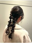お呼ばれスタイル/編みおろしツイン