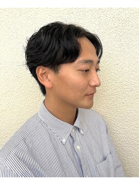 リアイス(Re:ICE) ブルーブラックフェザーパーマツーブロックマッシュ