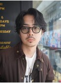 センターパート無造作ニュアンスマッシュ