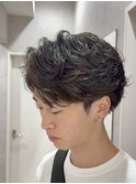 仙台メンズパーマ/仙台ルーズパーマ/センターパート/ラフカール