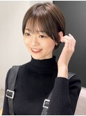 前髪カット＊イメチェンショートボブ＊カーキグレージュ
