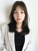 レイヤーカット/マロンベージュ/ハイライト/ダブルカラー/前髪