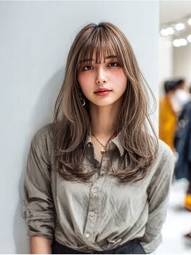 ダル 渋谷/表参道(DAL.) バタフライレイヤーロングレイヤーハイトーングレージュブリーチ