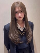 ベガ 福岡天神(VEGA)&nbsp;透け感オリーブベージュ＆小顔見せレイヤーカット