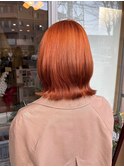 ブリーチなしダブルカラー！オレンジベージュ