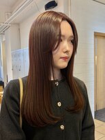 クラフト ヘア デザイン(CRAFT HAIR DESIGN) 縮毛矯正後も映える艶ブラウン