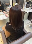 カシスピンクブラウン　暖色カラー　髪質改善