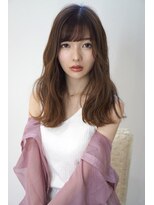 クラン 横浜(Clanc)&nbsp;くびれヘア ハイライトカラー アプリコットオレンジ 夏