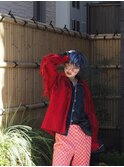 パンク×無造作ショート