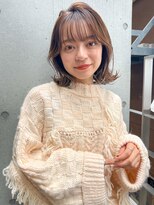 アコロン 武蔵小杉(acoron.) 【20・30代おすすめ♪】小顔ボブウルフ×黒髪×グレージュカラー