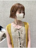 ニュアンスミニボブ×ベージュカラー