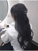 《韓国ヘア》ハーフアップアレンジ