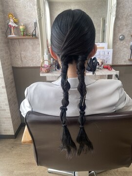 イースタイル 志都呂店(e-style com’s hair) タイトポニー　ツインテール#恒吉　ヘアアレンジ