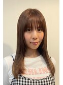☆ストレートロング　ベージュブラウン　前髪あり