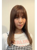 ルクール(Le Coeur)&nbsp;☆ストレートロング　ベージュブラウン　前髪あり