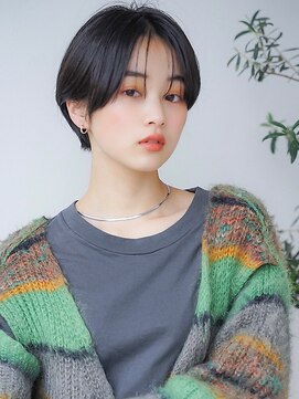 ソヨン 仙台落合店(SOYON) センターバング×暗髪クールショート