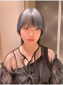 レイヤーカット デザインカラー ウルフ ケアブリーチ