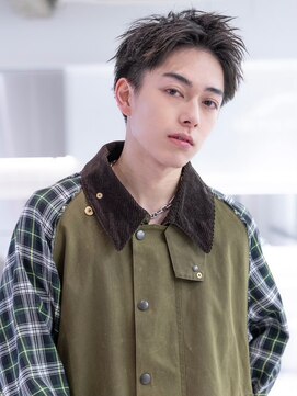 ハバナ 渋谷(HAVANA) アッシュブラックマッシュパーマ刈り上げツーブロック