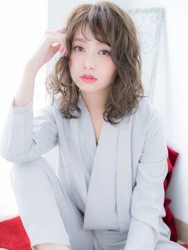 アルバハナレ 横浜(αlba HANARE) 関内/髪質改善/オリーブベージュ×ウェーブミディアムk