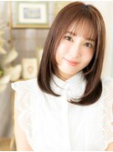 シースルー前髪小顔艶感ストレートレイヤーa北浦和20代30代40代