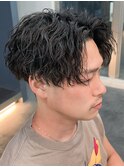 奈良men's縦落ちツイストスパイラルパーマ