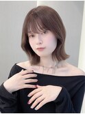 黒髪ボブルフネビージュ小顔ワンレン
