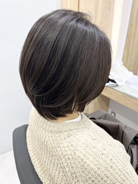 クシュ 本川越店(kusyu...) イメチェンホワイトブロンド外ハネボブ美髪ワイドバング韓国黒髪