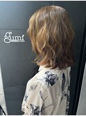 大人ルージュボブ×パーマ