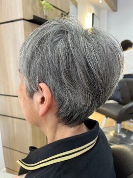 ジュイール 富士見ヶ丘(jouir) 富士見ヶ丘ショートイルミナカラー顔周りレイヤーカット白髪染め