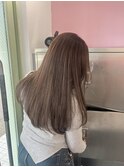 ヘーゼルベージュ/ブリーチなしダブルカラー/透明感カラー