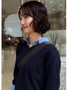 マイル 渋谷(mile) ニュアンスパーマ / ボルドーカラー