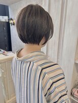 キャアリー(Caary) 福山美容室caary丸みショート髪質改善グレージュ透明感30代40代