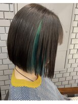 イキプラスディードットログ 大和八木駅前店(ikii+D.Log) イヤリングカラー インナーカラー グリーン 橿原 大和八木