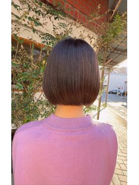 ヘアーラボ ハチ(HAIR LABO HACHI) シアーカラーアッシュブラウン/似合わせカットボブ