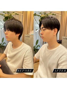 カルナ バイ エルモ(calna by ELMO) スーツ短髪ツーブロック束感モテる黒髪シークレットパーマ流行