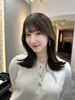 ヴィオットバイサロン(Viot by Salon)&nbsp;前髪あり韓国美髪エアリーロングピンクブラウン切りっぱなしボブ