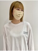 【YOKE】ミルクティーアッシュグレージュカラー金髪大人ボブ