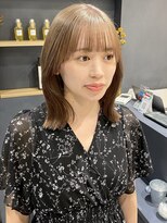 ラミエバイメルト 下北沢(lamie by melt)&nbsp;花田/ボブ/切りっぱなしボブ/シアーカラー/オリーブベージュ