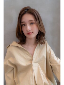 ケアリー  八千代緑が丘(Carelly) 大人かわいい前髪セシルカットココアブラウンフリンジウェーブ
