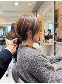 ミルクティーベージュダブルカラーインナーカラーケアブリーチ