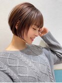 イメチェン×美髪[外はねボブ/ボブ/グレージュ]
