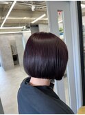 みじかめボブのパープルブラウン