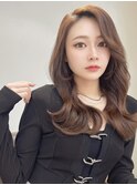 暗髪韓国風チョコレートブラウン☆韓国風巻き