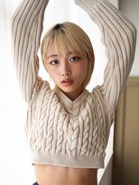 アンジェリカ 岡山店(ANGELICA) ANGELICA ハイトーンブロンドベージュ×色っぽショートヘア