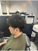 ツーブロックショートパーマ