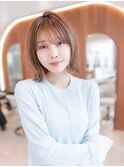 20代30代切りっぱなしレイヤーボブ/髪質改善ストレート/外ハネ